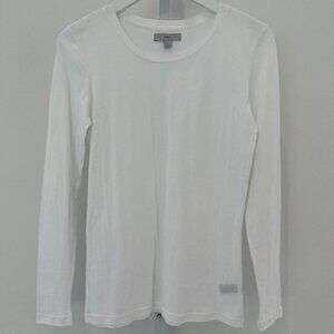TEE WHITE 100% PIMA COTTON LONG SLEEVE T-SHIRT SIZE S NWTS! #4